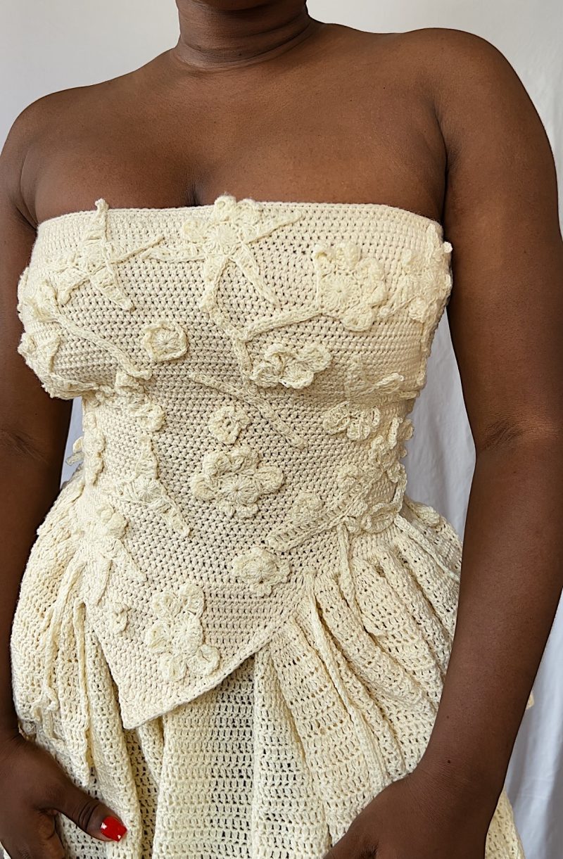 Crochet top, crochet applique