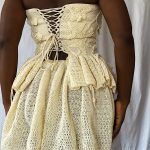 The back of Thato crochet 2-piece skirt and top